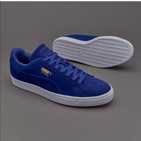 suede pumas blue